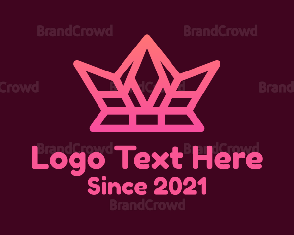 Geometric Crown Crystal Logo