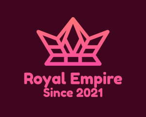 Empire - Geometric Crown Crystal logo design