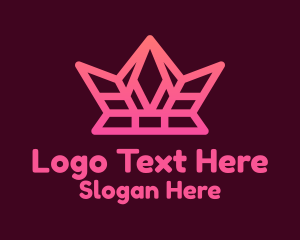 Geometric Crown Crystal Logo