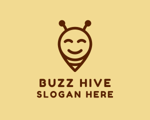 Happy Bee Locator logo design