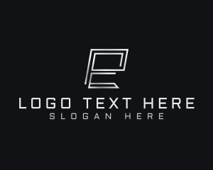 Contractor - Modern Industrial Letter E logo design