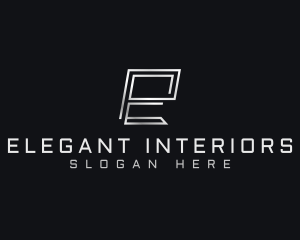 Modern Industrial Letter E logo design