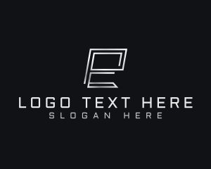 Construction - Modern Industrial Letter E logo design