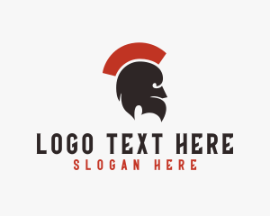 Medieval - Gladiator Plume Helmet logo design