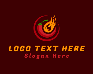 Fiery - Chili Fire Ball logo design