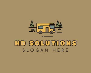 Outdoor Camping RV  logo design