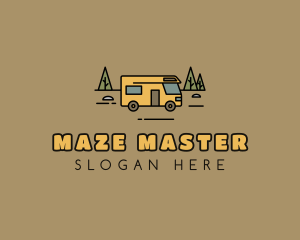 Outdoor Camping RV  logo design