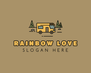 Outdoor Camping RV  logo design