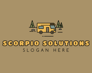 Outdoor Camping RV  logo design