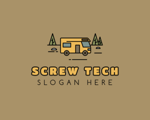 Outdoor Camping RV  logo design