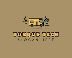 Outdoor Camping RV  logo design