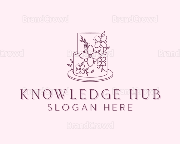 Wedding Floral Cake Logo