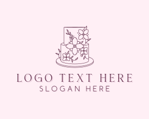 Floral - Wedding Floral Cake logo design