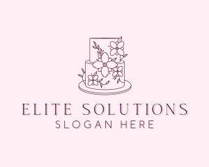 Wedding Floral Cake Logo