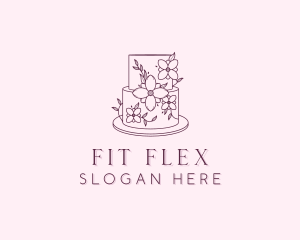 Wedding Floral Cake Logo