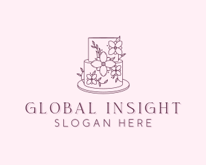 Wedding Floral Cake Logo