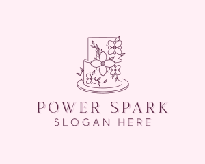 Wedding Floral Cake Logo