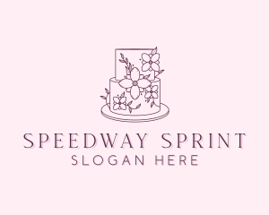 Wedding Floral Cake Logo