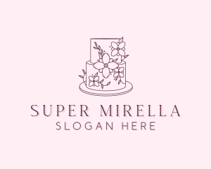 Wedding Floral Cake Logo