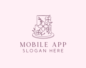 Wedding Floral Cake Logo