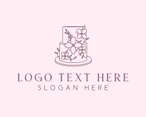 Baker - Wedding Floral Cake logo design