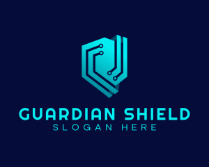 Secure - Security Antivirus Shield logo design