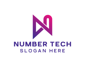 Tech Corporate Letter N  logo design