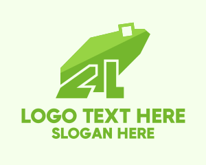 Toad - Green Frog Letter L logo design