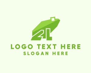 Green Frog Letter L logo design