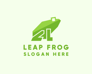 Green Frog Letter L logo design