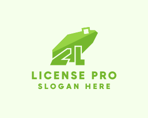 Green Frog Letter L logo design