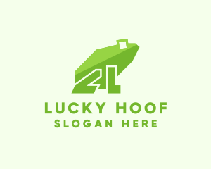 Green Frog Letter L logo design