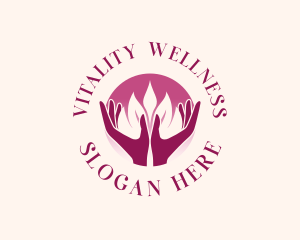 Flower Hands Wellness logo design