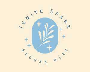 Sparkly Bohemian Leaf logo design