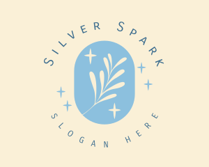 Sparkly Bohemian Leaf logo design