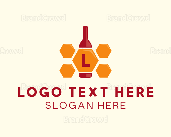 Honey Bee Bottle Logo