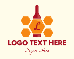 Honey - Honey Bottle Lettermark logo design