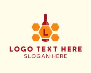 Wine Store - Honey Bee Bottle logo design