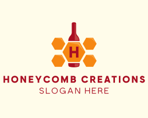 Honey Bee Bottle  logo design