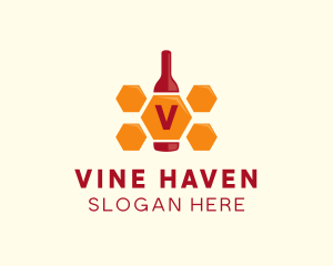 Honey Bee Bottle  logo design