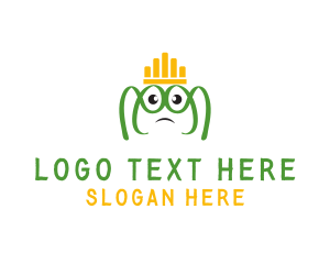 Frog - Frog King Crown logo design