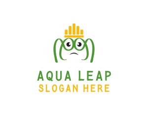 Amphibian - Frog King Crown logo design
