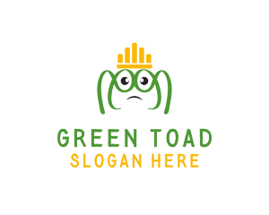 Frog King Crown logo design