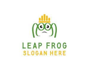 Frog - Frog King Crown logo design