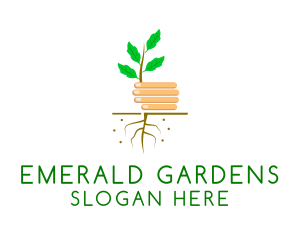 Seedling Plant Garden  logo design