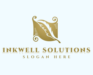 Write - Writing Scroll Quill logo design