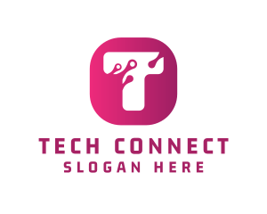 Cyber Tech Letter T Logo