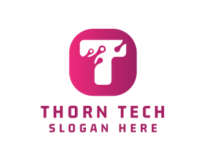 Cyber Tech Letter T logo design