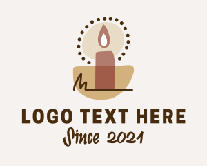 Wax - Boho Candle Handicraft logo design