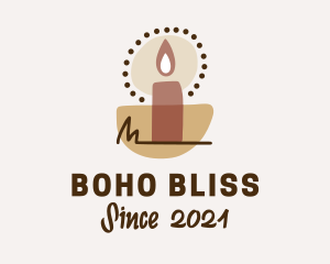 Boho Candle Handicraft  logo design